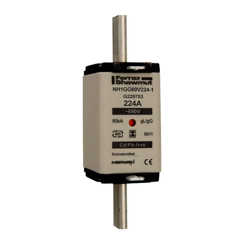 Mersen - Messersicherung Sicherungseinsatz NH gG NH1GG69V224-1 Gr.1 224A SGL KM