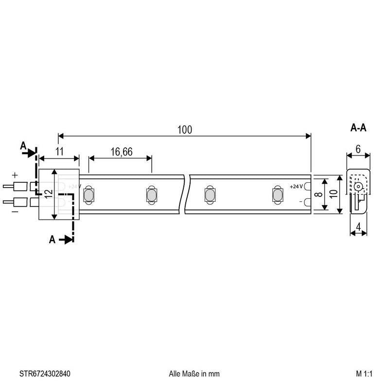 EVN Lichttechnik - Lichtschlauch/-band LED-Strip 24V STR6724302840 5m 4000K