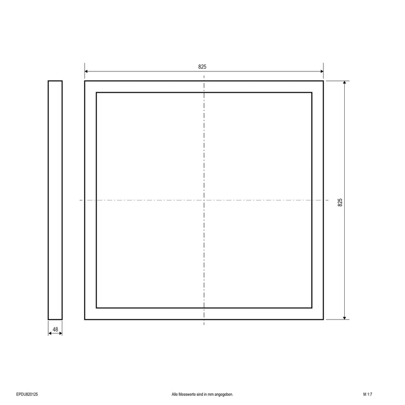 EVN Lichttechnik - Decken-/Wandleuchte LED-Deckenanbaupanel EPDU820125