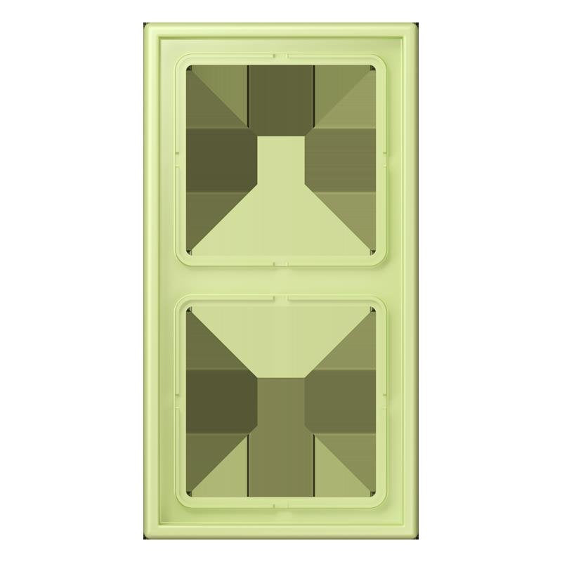Jung - Abdeckrahmen Rahmen 2-fach LC 982 222 vert jaune clair