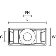 HellermannTyton - Befestigungssockel und -element für Kabelbinder Montagesockel CTQM5-PA66-BK-C1 21x9,5mm schwarz − 100 Stück