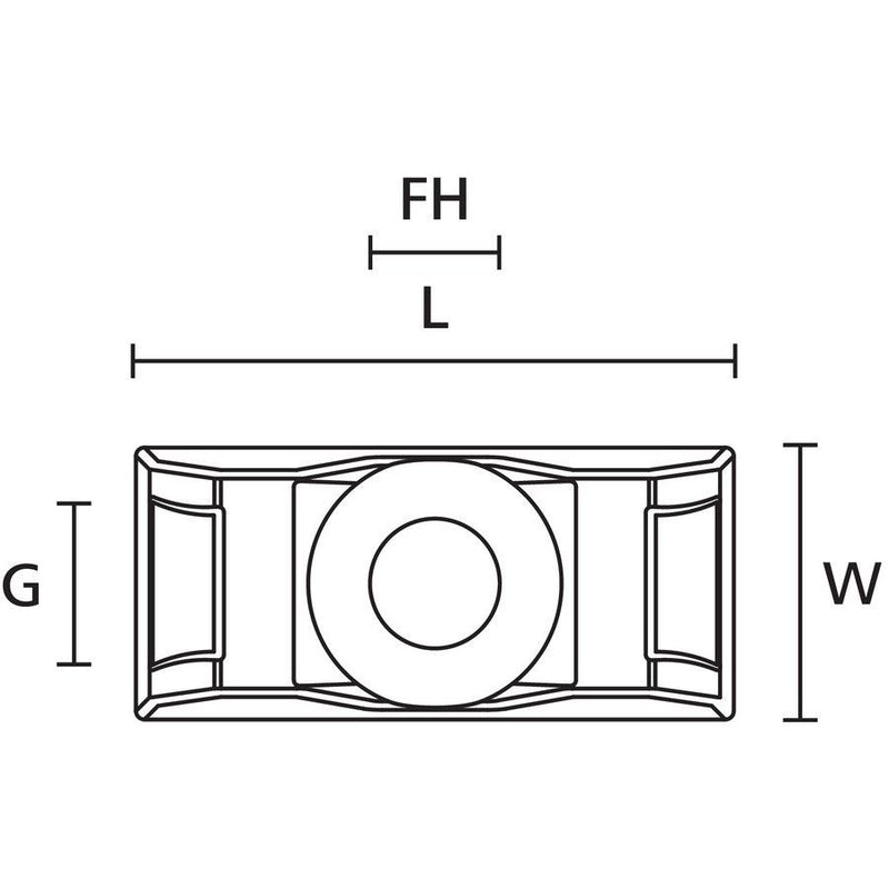 HellermannTyton - Befestigungssockel und -element für Kabelbinder Montagesockel CTQM5-PA66-BK-C1 21x9,5mm schwarz − 100 Stück