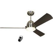 Casafan - Umluftventilator Deckenventilator mit Licht Libeccio 140 BN FB chrom geb mit Fernb