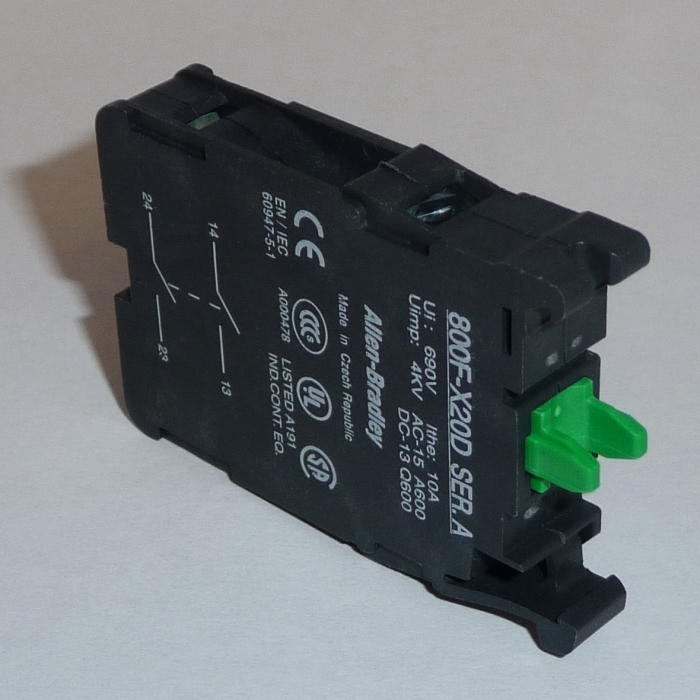 Rockwell - Hilfsschalterblock KONTAKTELEMENT 2S 800F-X20 800F-X20D D − 10 Stück
