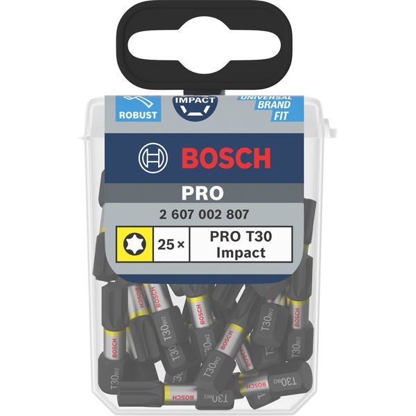 Bosch - Bit PRO Impact Bit, T30 2607002807 25 mm Display 10 x