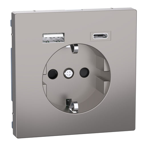Merten - Steckdose Schuko Steckdose MEG2367-6050 mit USB Ladegerät