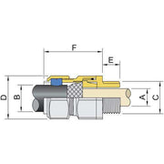 Stahl - Kabelverschraubung CMP Kabelverschraubung 109421 45,60 - 59,40 mm