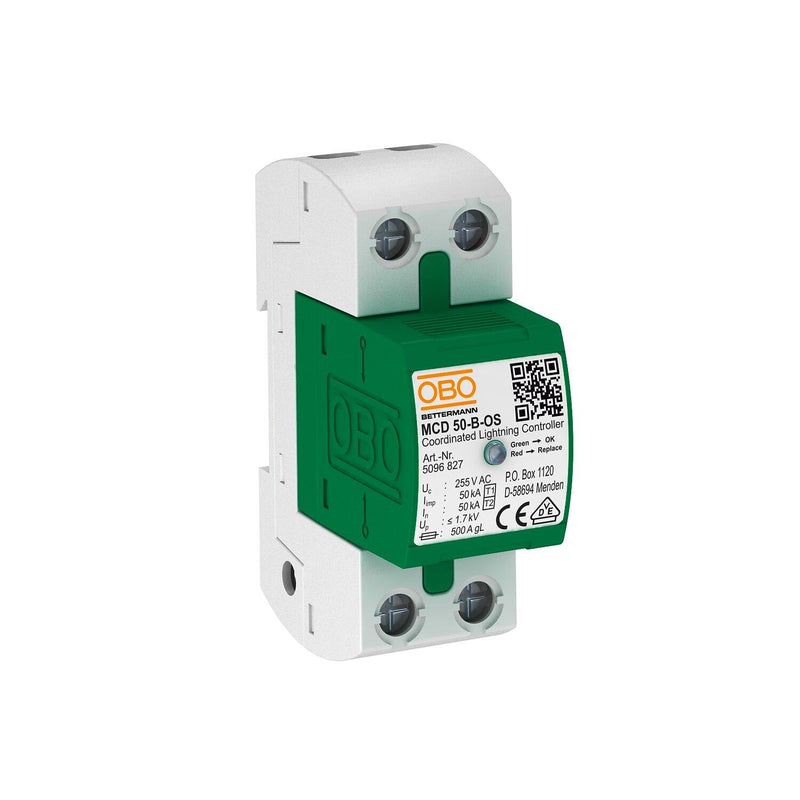 OBO Bettermann - Blitzstromableiter für Energietechnik Coord.LightningController MCD 50-B-OS m. Funktionsanz.255V
