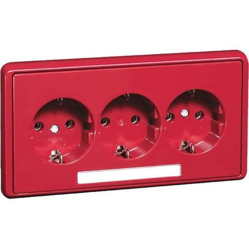 Peha - Schalter-/Steckdosenkombination SCHUKO-Steckdose 3-fach ws D 95.6513.02 NA 16A 250V 2-pol.Bfeld