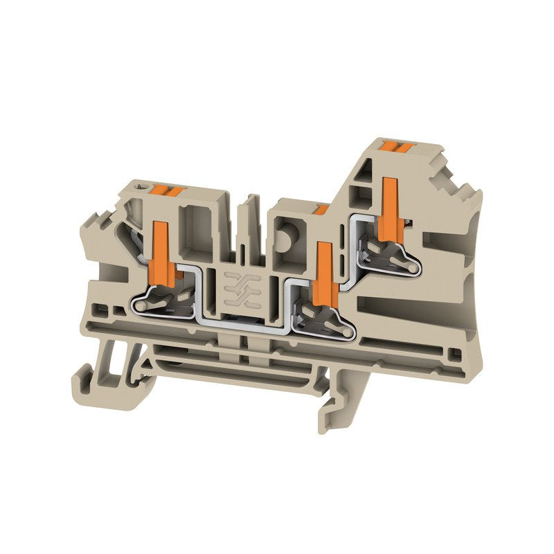 Weidmüller - Durchgangs-Reihenklemme Klemme AL3C 4 PUSH IN, 4 mm² − 50 Stück