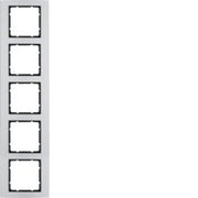 Berker - Abdeckrahmen Rahmen Alu/anth 10156904 5fach