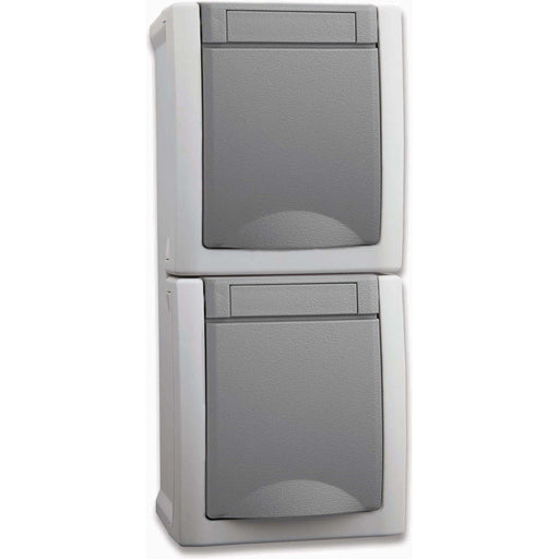 Panasonic - Steckdose 2-fach 90591086-DE senkrecht FR-AP IP54