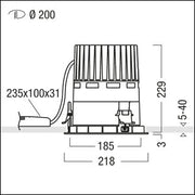 Zumtobel Group - Downlight/Strahler/Flutlicht LED - Downlight PANOS INF #60816724 3000K