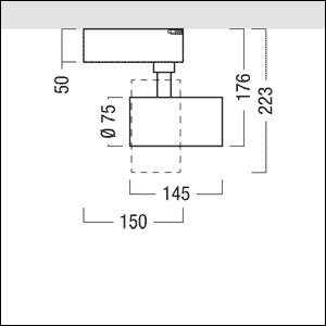 Zumtobel Group - Downlight/Strahler/Flutlicht LED-Stromschienenstrahler VIV2 S 270 #60716322 830, ws