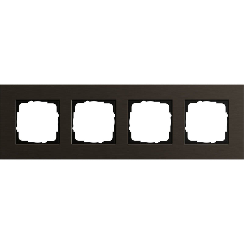 Gira - Abdeckrahmen 4-fach 0214127 aluminium raun