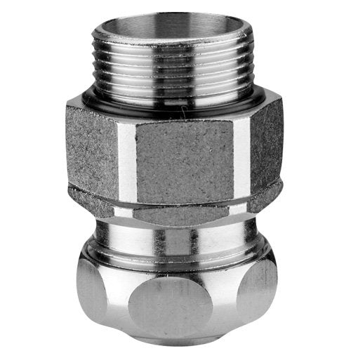 Flexa - Metall-Schutzschlauch-Verschraubung Metallverschraubung gerade 15013327020 AD 17, M 20 x 1,5 − 10 Stück