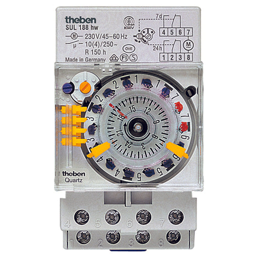 Theben - Verteilerschaltuhr analog Quarzschaltuhr SUL 188hw 1W, Tag/Woche