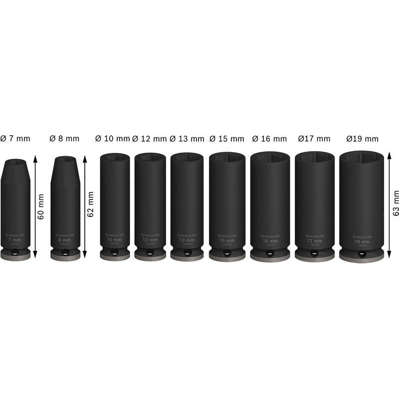 Bosch - Steckschlüsselset PRO Impact 2608003037 Steckschlüsselsatz