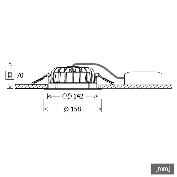 LTS Licht&Leuchten - Downlight/Strahler/Flutlicht LED-Einbau-Downlight VTFS-R 101.827 WS 2700K weiß