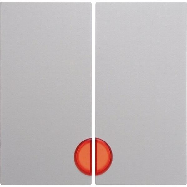 Berker - Abdeckung/Bedienelement für Installationsschalterprogramme Wippe pws 16271909 + roter Linse