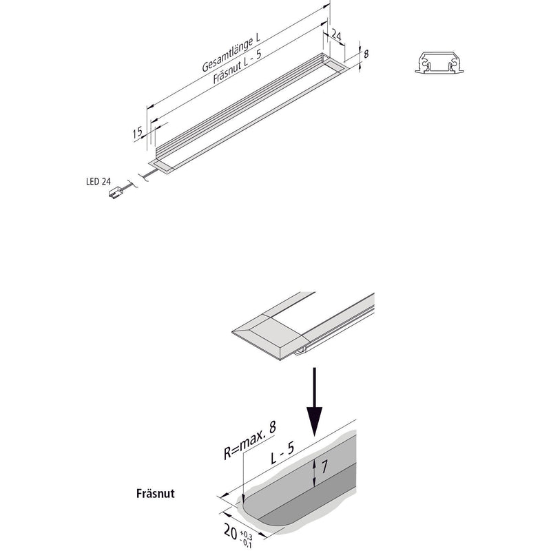 Hera - Decken-/Wandleuchte LED Einbauleuchte LED IN- #61002550303 nw
