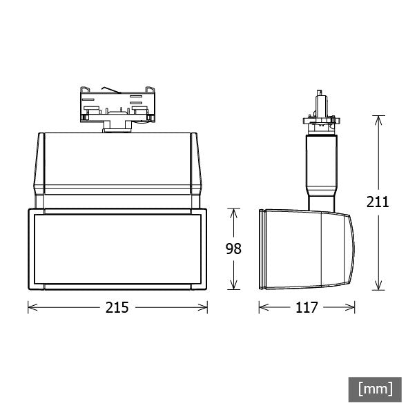 LTS Licht&Leuchten - Downlight/Strahler/Flutlicht LED-Stromschienenstrahler EL303.40.2/DALI-STsw 4000K DALI