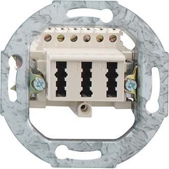 Peha - Einsatz/Abdeckung für Kommunikationstechnik TAE-Anschlussdose rws D 1956.02 NFN O.A. TAE 3x6 NFN