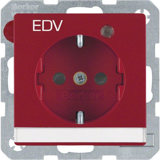 Berker - Steckdose SCHUKO-Steckdose rt samt 41106015 Kontroll-LED