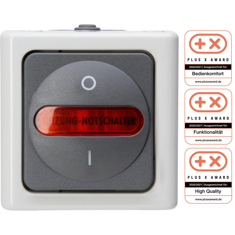 Kopp - Installationsschalter Heizungs-Notschalter AP 562356009 grau