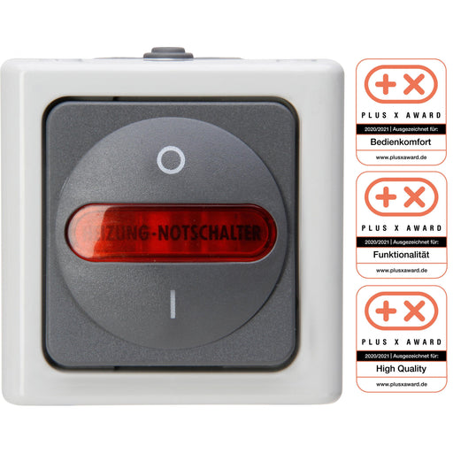 Kopp - Installationsschalter Heizungs-Notschalter AP 562356009 grau