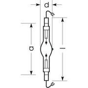 Radium Lampenwerk - Halogen-Metalldampflampe ohne Reflektor Halogen-Metalldampflampe HRI-TS2000W/NDL/S 400/K12S