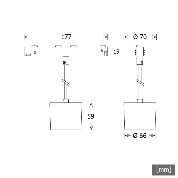LTS Licht&Leuchten - Downlight/Strahler/Flutlicht LED-Pendelleuchte NEOORYOP10194025D.sw 940, DALI, schwarz
