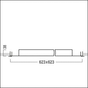 Zumtobel Group - Decken-/Wandleuchte LED-Einbauleuchte MIREL-L LAY#42925631 3600-830 M625QLDO KA