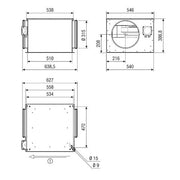 Maico - Ventilator für Rohreinbau Lüftungsbox ESR 31-3 EC DN 315