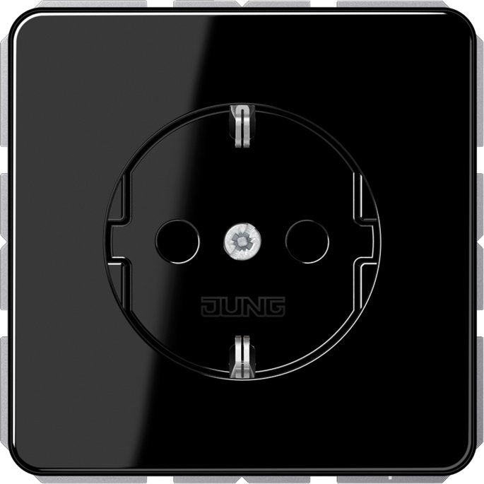 Jung - Steckdose SCHUKO-Steckdose 16A 250V CD 1520 BFKI SW m.Berührungsschutz
