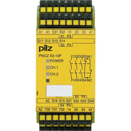 Pilz - Gerät zur Überwachung von sicherheitsgerichteten Stromkreisen Not-Aus-Schaltgerät PNOZ X3.10PC #787314 24ACDC 3n/o 1n/c 1so