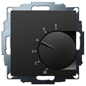 Eberle Controls - Raumthermostat/Uhrenthermostat UP-Raumregler, schw. matt 191810154802 55x55, 5-30C, AC230V