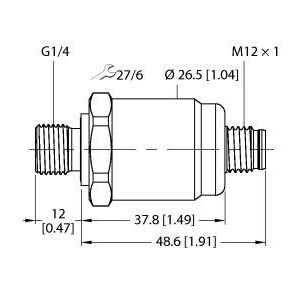Turck - Druck-/Absolutdruckmessumformer Drucktransmitter PT0.3R-15 #100008535 mit Stromausgang