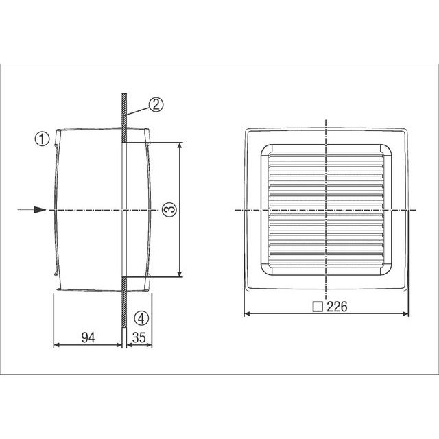 Maico - Fensterventilator Ventilator EVN 15 150mm, selbststätig