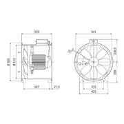 Maico - Explosionsgeschützter Ventilator Axial-Rohrventilator DZR 50/6 B Ex e ex-geschuetzt DN 500