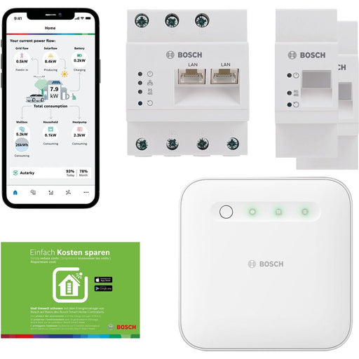 Bosch Thermotechnik - Bussystem-Systemschnittstelle/Medien-Gateway Energiemanager-Set EM Set 2 für Wärmepumpen, PV