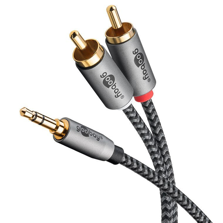 Goobay - Konfektioniertes A/V-Kabel Audio Adapterkabel 65288 2m,AUX, 3,5-mm