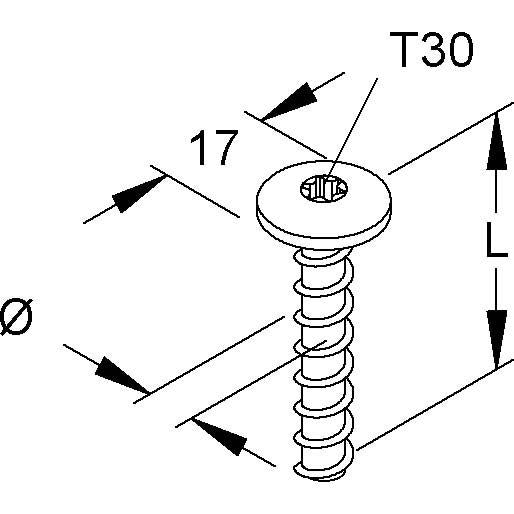 Niedax - Betonschraube Schraubanker NSA 7.5X50/FKG-T30 V − 100 Stück