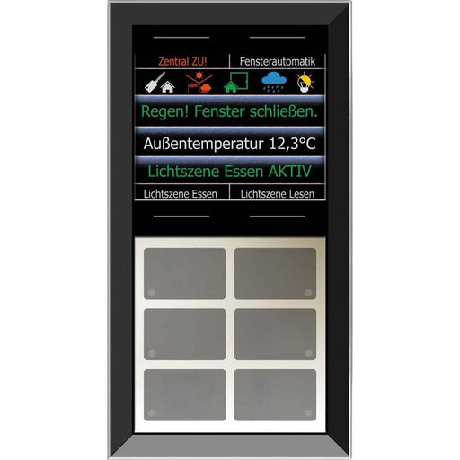 Issendorff - Bussystem-Tastsensor Glas-Tastenfeld rahmenlos LCN - GTS10DB sw m.6+4Tasten,6 LED − 1 Stück
