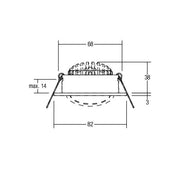 Brumberg Leuchten - Downlight/Strahler/Flutlicht LED-Einbaustrahler 230V 39461073 d2w,dim. Ph