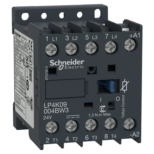 Schneider Electric - Leistungsschütz zum Schalten von Wechselstrom Schütz LP4K09004BW3 9A 24V DC m.Diode