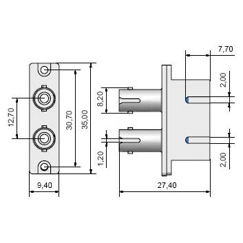EFB-Elektronik - LWL-Kupplung ST/SC Kupplung 53305.31 Kunststoffgehäuse