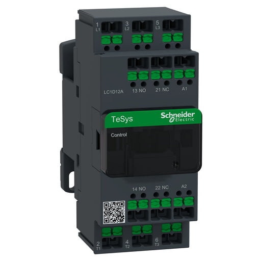 Schneider Electric - Leistungsschütz zum Schalten von Wechselstrom Schütz 3P 12A Ac3 LC1D12AT7 480V Ac Snapin
