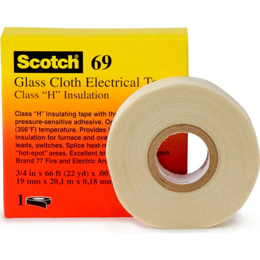 3M - Klebeband Glasfaser Gewebeband ET6919x33 19mm x33m x0,18mm ws − 12 Stück