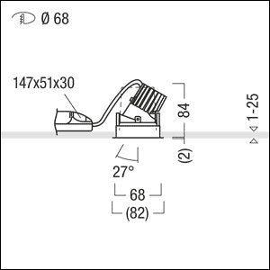 Zumtobel Group - Downlight/Strahler/Flutlicht LED - Downlight PANOS INF #60816915 4000K